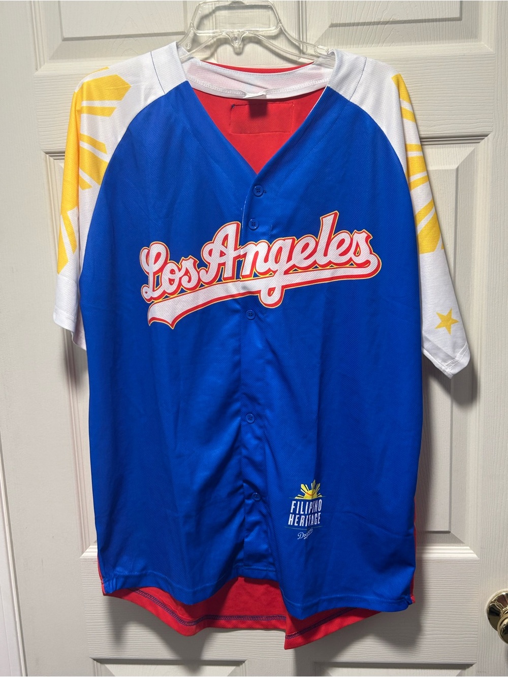 Los Angeles Dodgers Mens Filipino Heritage Night Promotion SGA Jersey Size XL